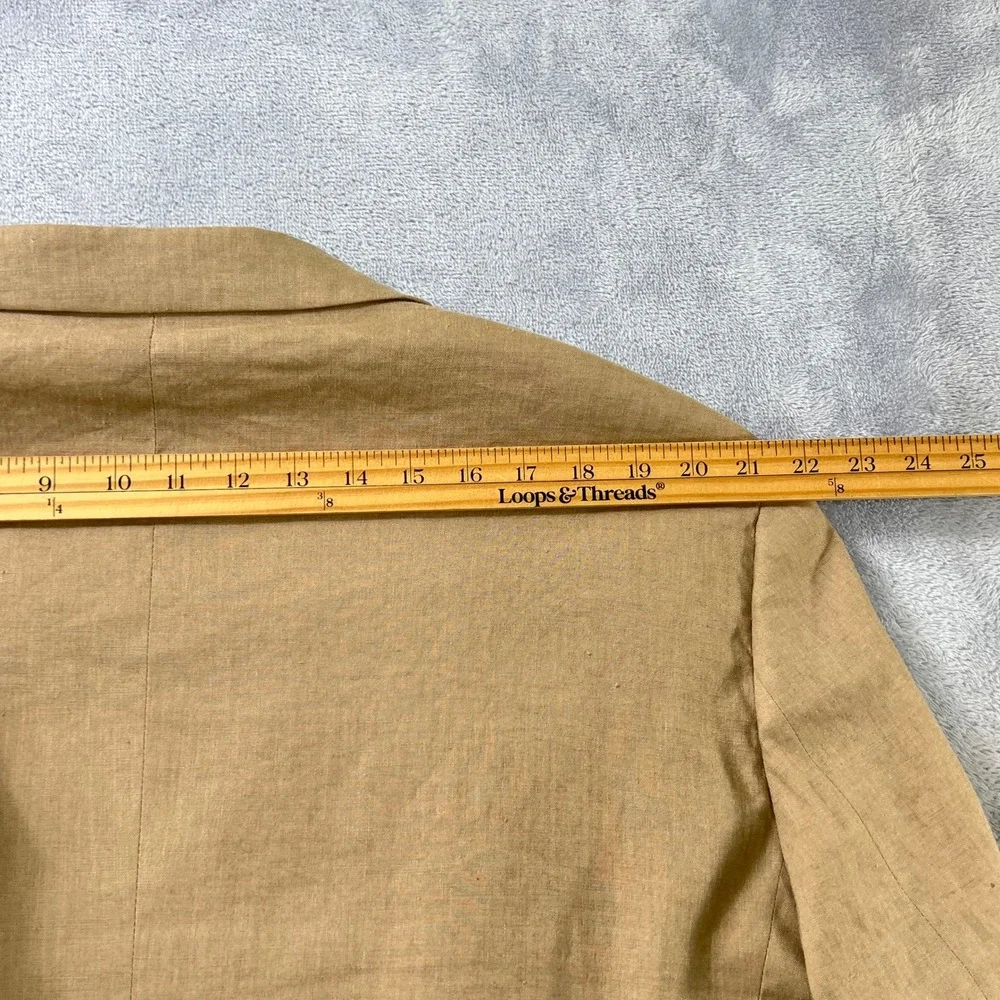 VTG. Banana Republic Men's 46L Beige Linen Blend 3-Button Blazer Jacket  Italy